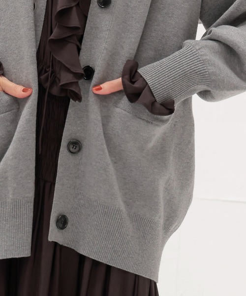 DRESSLAVE（ドレスレイブ） カーディガン cotton cashmere V cardigan