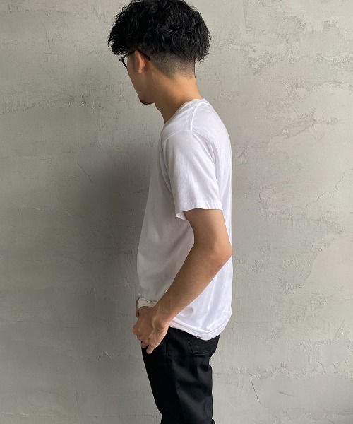 「HANES」 半袖Tシャツ L ホワイト×ブラック レディース