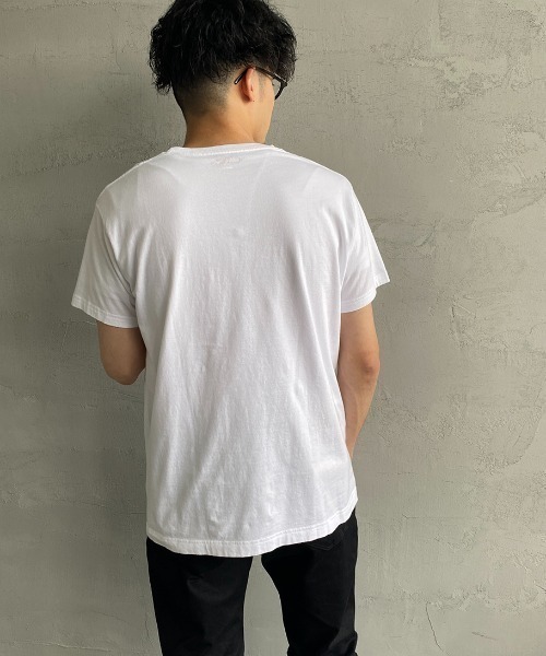 「HANES」 半袖Tシャツ L ホワイト×ブラック レディース