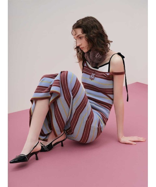 SNIDEL HOME パジャマ ルームウェア エンブレムニットキャミワンピース