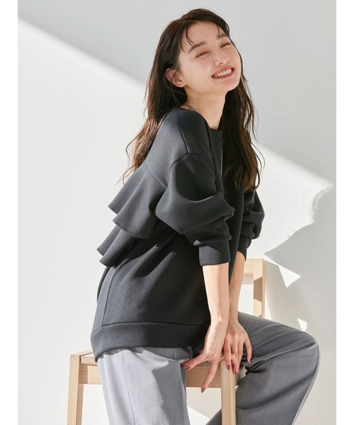 「AMERICAN HOLIC」 長袖カットソー M グレイッシュベージュ レディース