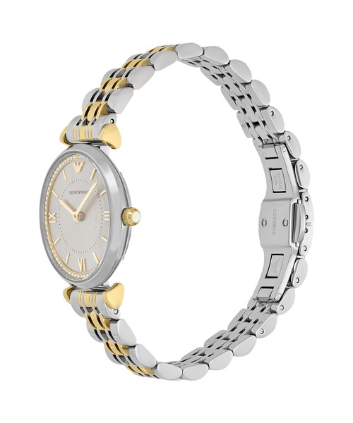 Emporio Armani レディース 腕時計 ホワイト ゴールド 新品電池 EMPORIO ARMANI 腕時計 エンポリオ・アルマーニ レディース アナログ