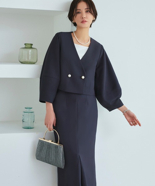 「RUIRUE BOUTIQUE」 スカートスーツ M ネイビー レディース