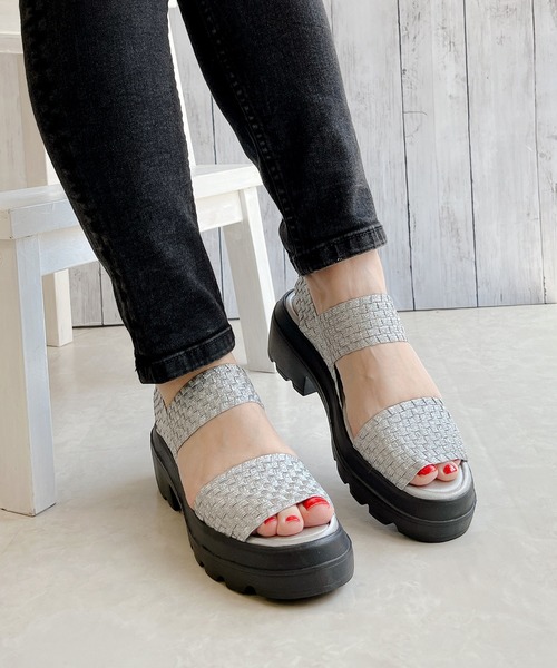 「Gomu 56」 ヒールサンダル M シルバー レディース_画像7