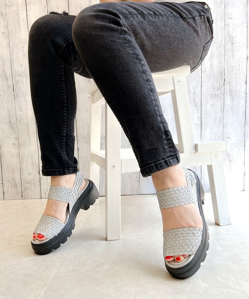 「Gomu 56」 ヒールサンダル M シルバー レディース_画像8