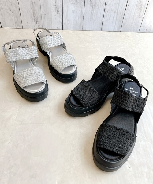 「Gomu 56」 ヒールサンダル M シルバー レディース_画像9