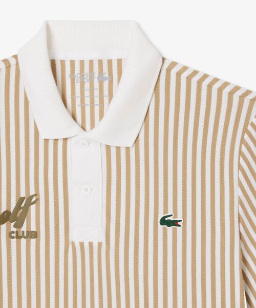 LACOSTE ストライプ ポロシャツ LACOSTE（ラコステ） ポロシャツ ヒートコントロール ストレッチ