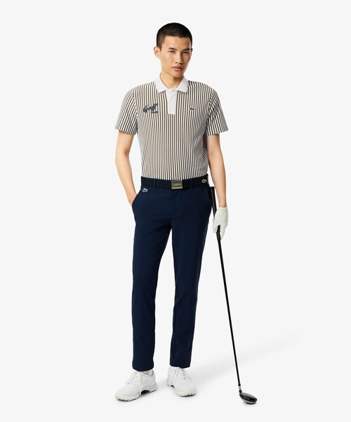 【新品未使用】LACOSTE（ラコステ）ゴルフウェア ストライプ ポロシャツ LACOSTE（ラコステ） ポロシャツ ヒートコントロール ストレッチ