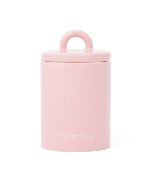 Francfranc（フランフラン） キッチン ロゴ キャニスター ピンク