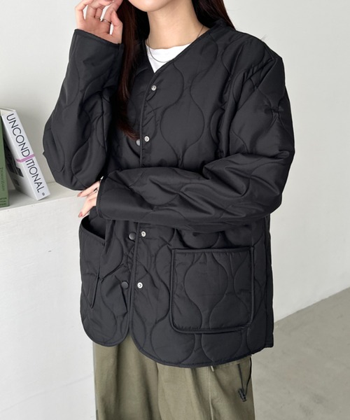 CLEA ジャケット ノーカラージャケット オーバーサイズノーカラー