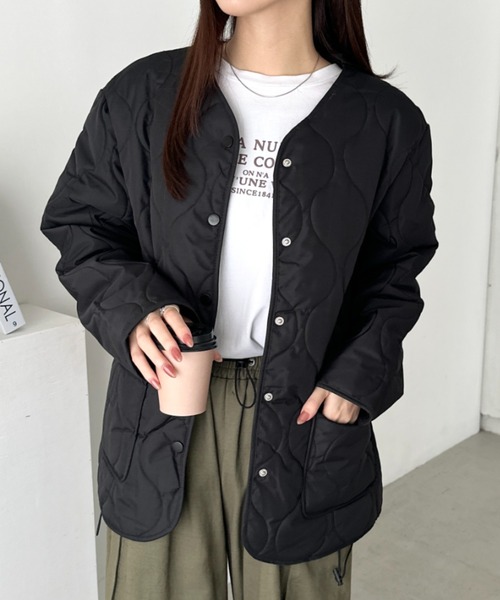 CLEA ジャケット ノーカラージャケット オーバーサイズノーカラー