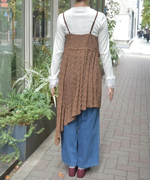 axes femme（アクシーズ ファム） カーディガン チュニック丈レース