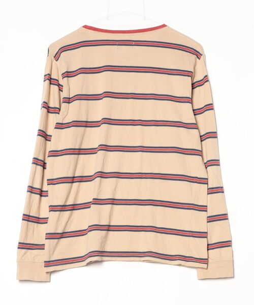「BANKS」 ボーダー柄長袖Tシャツ S ベージュ メンズ_画像2