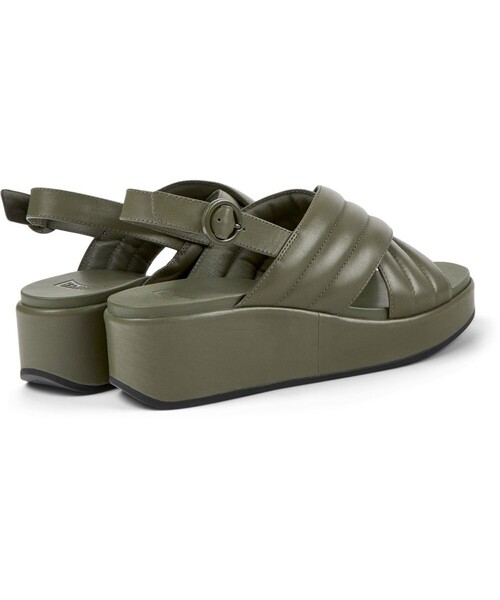 「CAMPER」 フラットサンダル 22.5cm カーキ レディースの画像