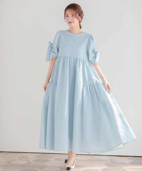 「Fit more」 半袖ワンピース SHORT ブラック レディース_画像3