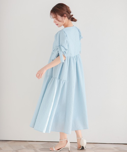 「Fit more」 半袖ワンピース SHORT ブラック レディース_画像5