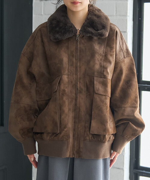 美品❗ HYSTERICS ♥️レザーライダースブルゾン ファー襟 中綿 美品❗ HYSTERICS ♥️レザーライダースブルゾン ファー襟 中綿