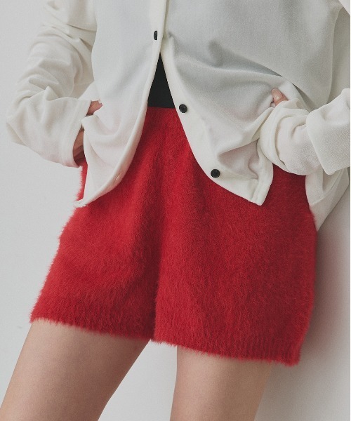 ad thie（アドティエ） パンツ シャギーニット ショートパンツ