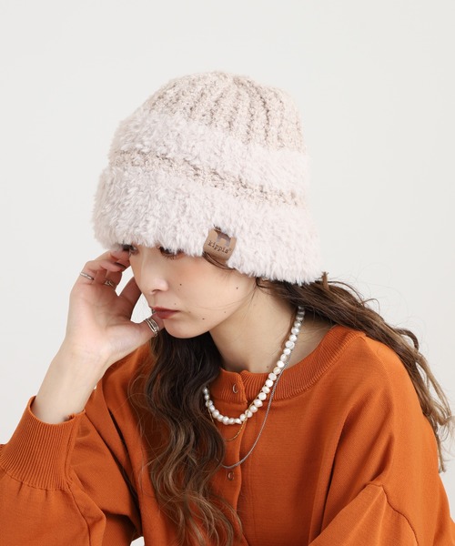 kippis（キッピス） ニット帽 ニットキャップ ファーヤーンニット帽