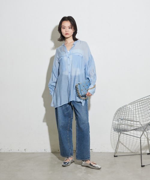 「Shelly island」 長袖ブラウス FREE ホワイト レディース_画像5