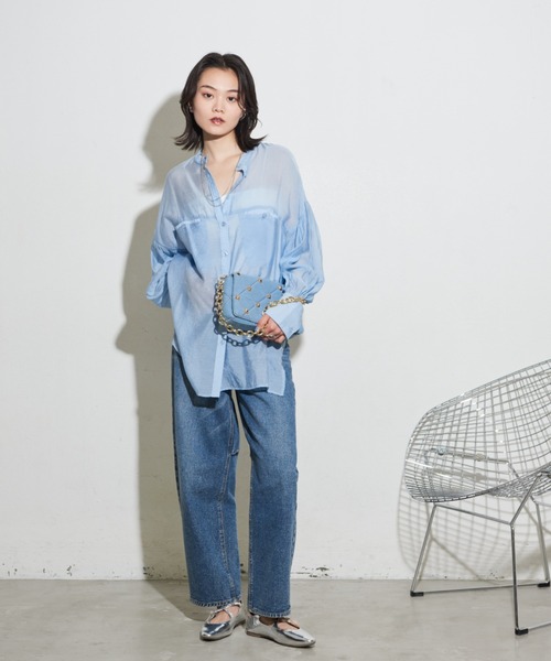 「Shelly island」 長袖ブラウス FREE ホワイト レディース_画像6