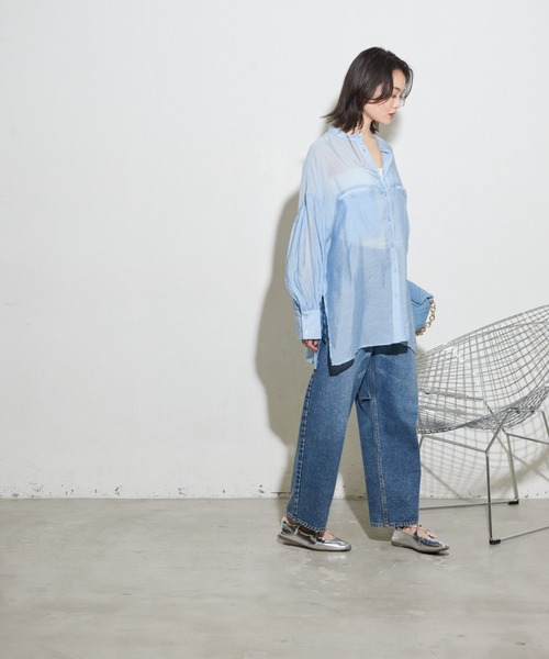 「Shelly island」 長袖ブラウス FREE ホワイト レディース_画像7