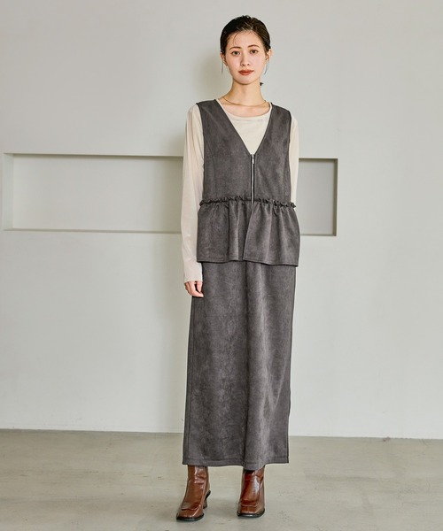 LAKOLE（ラコレ） ワンピース スエードポンチワンピース / 602339