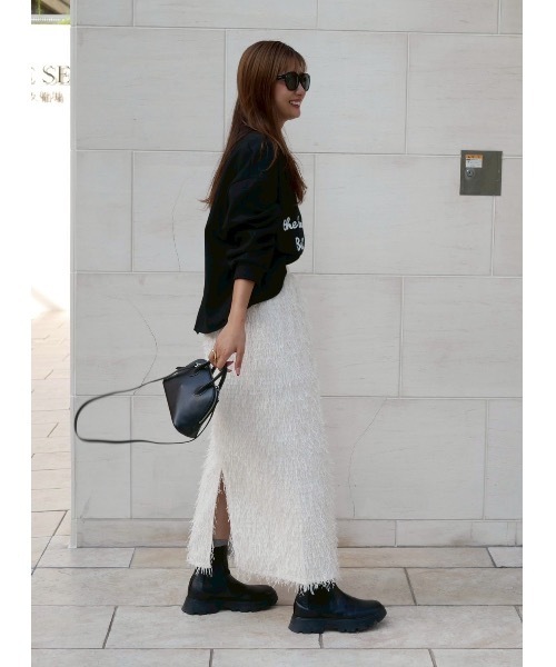 maison de Dolce. メゾンドドルチェ シャギースカート ロング maison