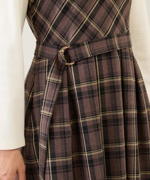 ローズティアラ（Rose Tiara）/チェック切替ドッキングワンピース Rose Tiara（ローズティアラ） ワンピース チェック切替ドッキング