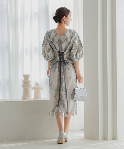 「haremode」 半袖ワンピース M カーキ レディース_画像3