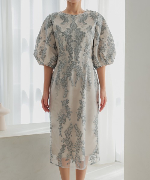 「haremode」 半袖ワンピース M カーキ レディース_画像5