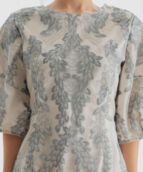 「haremode」 半袖ワンピース M カーキ レディース_画像6