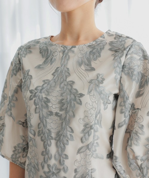 「haremode」 半袖ワンピース M カーキ レディース_画像7