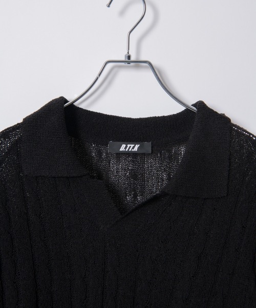 「D.TT.K」 半袖ニット FREE ブラック メンズ_画像6