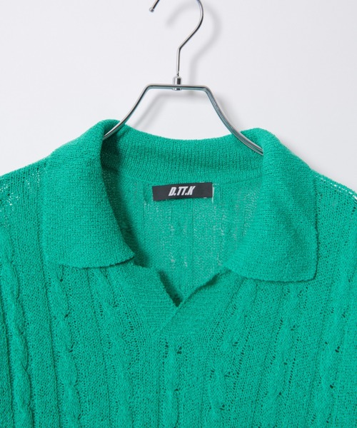 「D.TT.K」 半袖ニット FREE ブラック メンズ_画像7