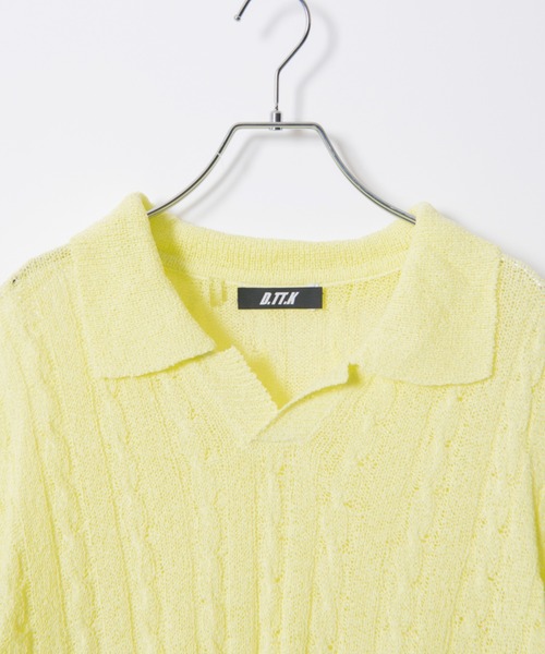 「D.TT.K」 半袖ニット FREE ブラック メンズ_画像8