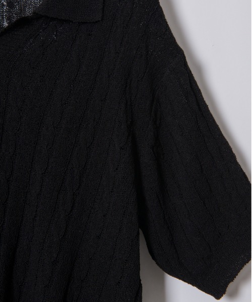 「D.TT.K」 半袖ニット FREE ブラック メンズ_画像9