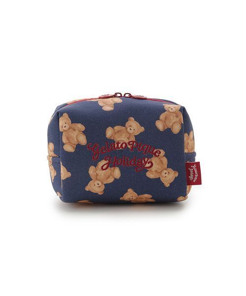 gelato pique（ジェラートピケ） ポーチ 「HOLIDAY」ベア総柄ポーチ