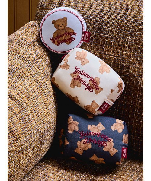 gelato pique（ジェラートピケ） ポーチ 「HOLIDAY」ベア総柄ポーチ