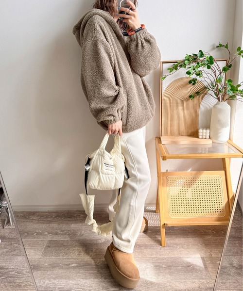 Cura Closet パーカー 「ema.217 select」テディボア ハーフジップ