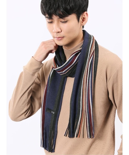 TAKA-Q（タカキュー） マフラー 「ユニセックス ストライプ柄