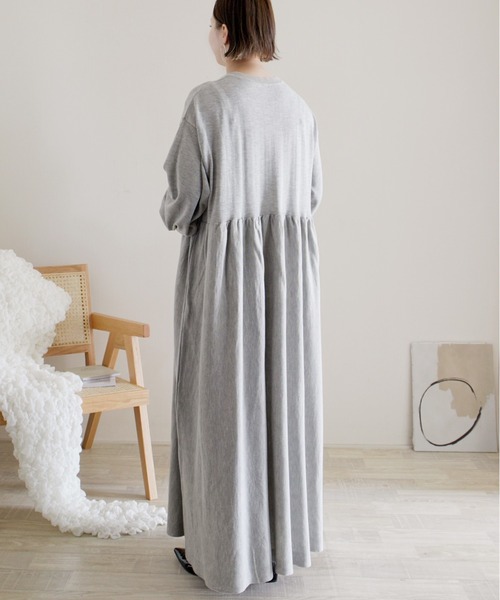 「ECRIRE」 ニットワンピース L グレー レディース_画像5