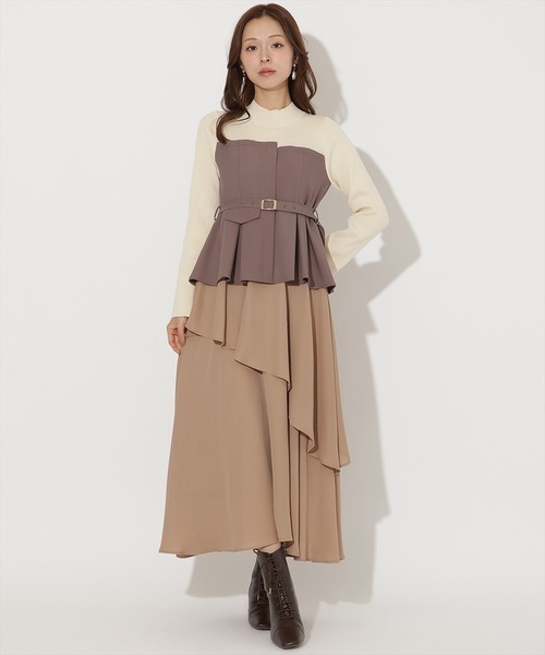 AND COUTURE（アンドクチュール） ワンピース ニット切替