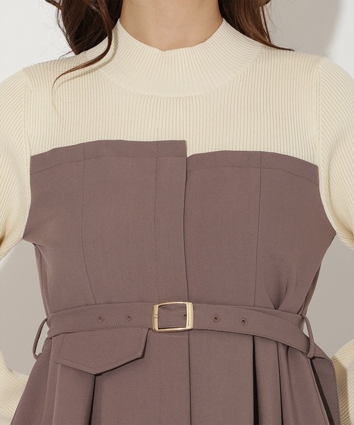 AND COUTURE（アンドクチュール） ワンピース ニット切替