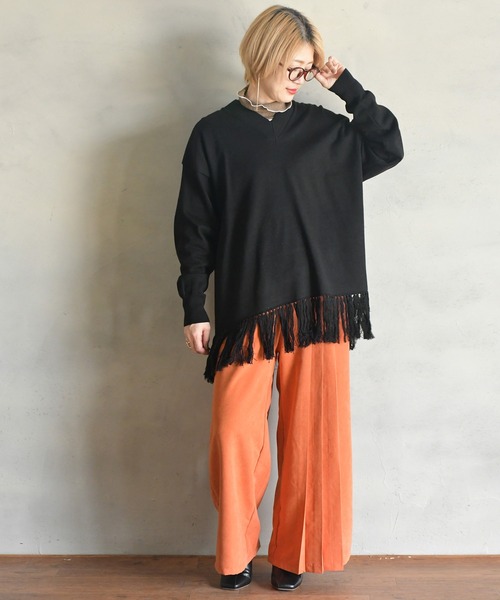 「BITTOKO」 長袖ニット FREE ブラック レディース_画像5