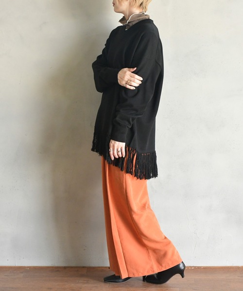 「BITTOKO」 長袖ニット FREE ブラック レディース_画像7