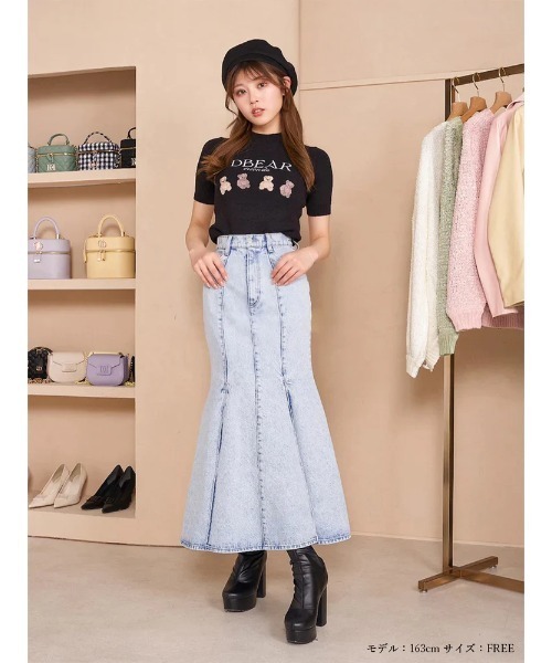 Darich（ダーリッチ） 半袖ニット FREE ブラック レディース