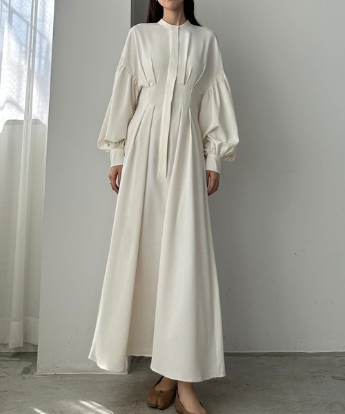 「Louere」 長袖ワンピース LARGE モカ レディース_画像7