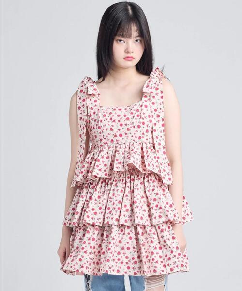 「Little sunny bite」 キャミソールワンピース S アイボリー レディース_画像8