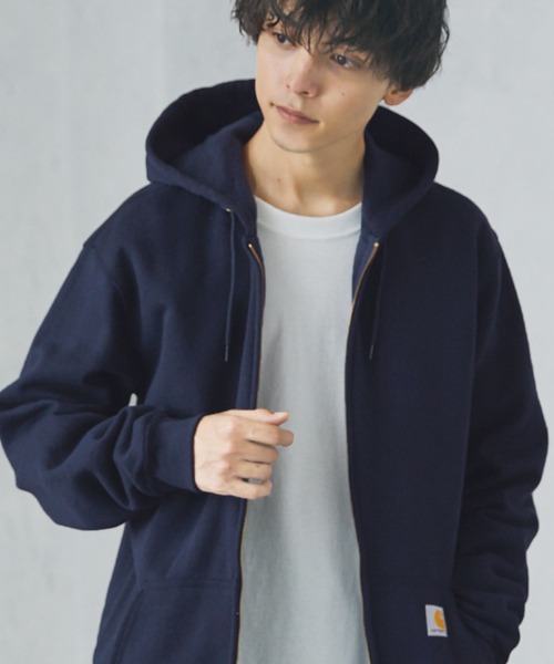 Carhartt（カーハート） ジップアップパーカー L ネイビー メンズ